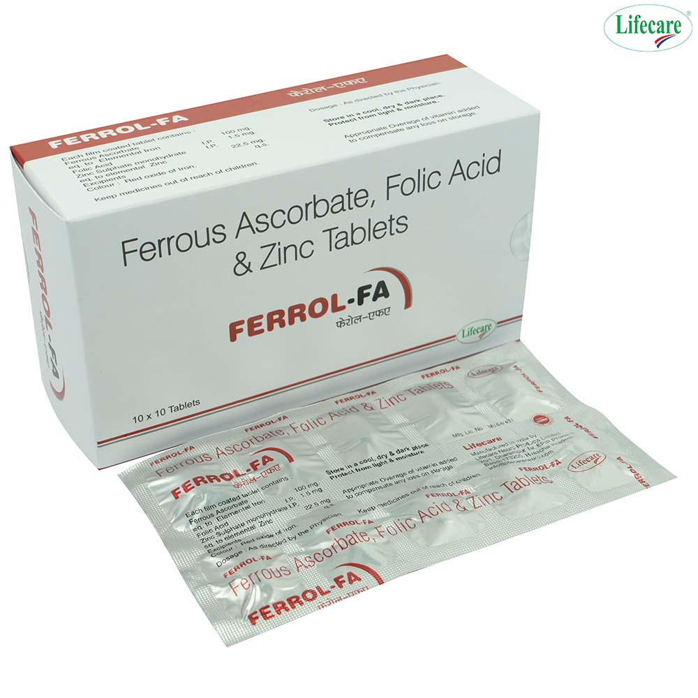 Ferrous Ascorbate + Folic Acid + Zinc Tablets