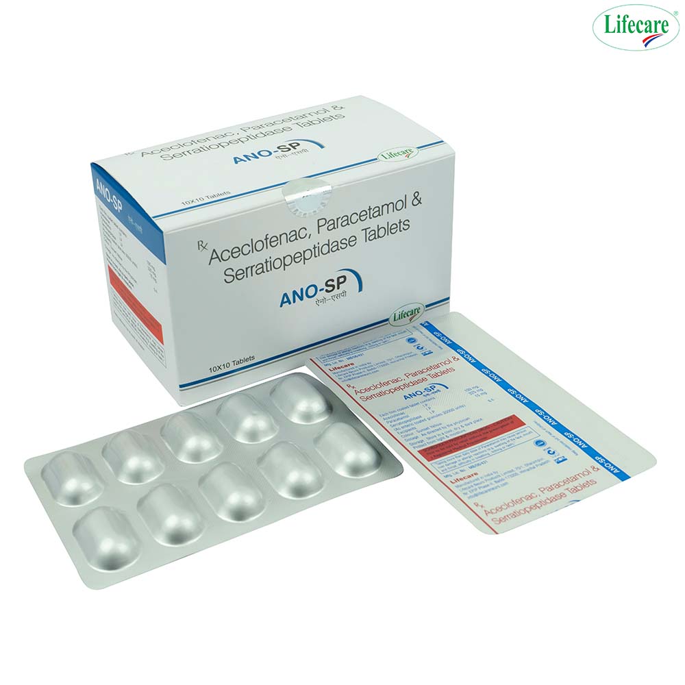 Aceclofenac + Paracetamol & Serratiopeptidase Tablets