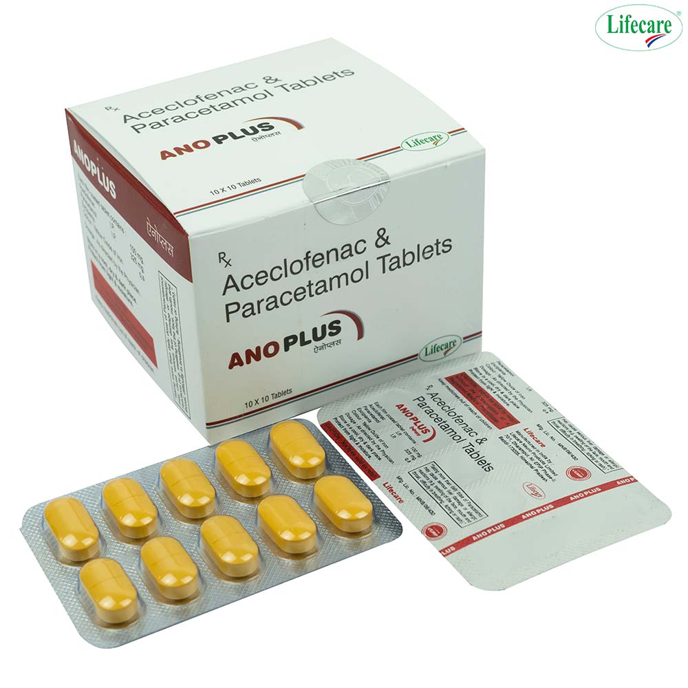 Aceclofenac + Chlorzoxazone & Paracetamol Tablets