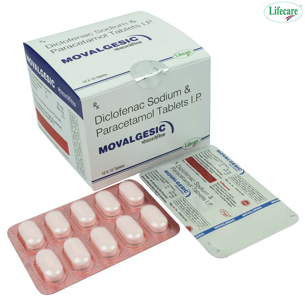 Diclofenac Sodium + Paracetamol& Chlorzoxazone Tablets